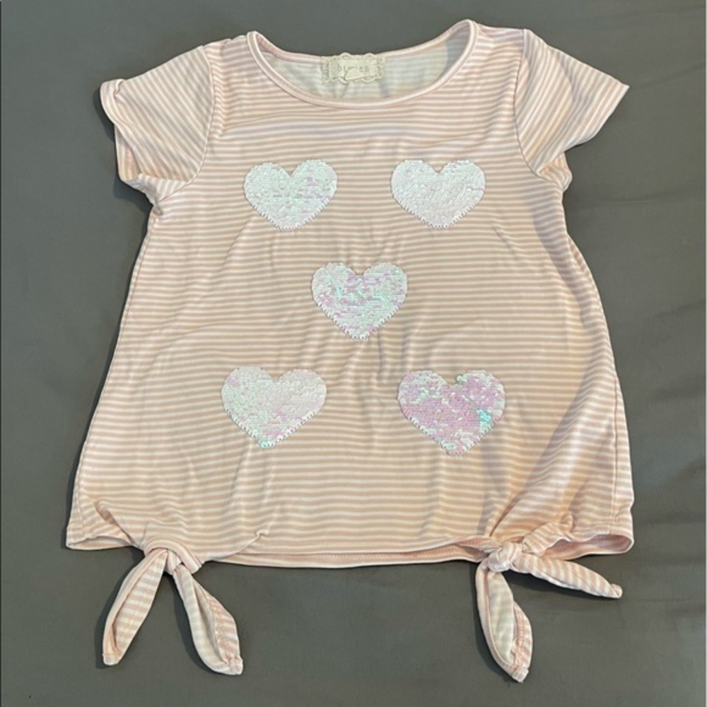 Girls Sequin Knot Tee - Picture 2 of 3
